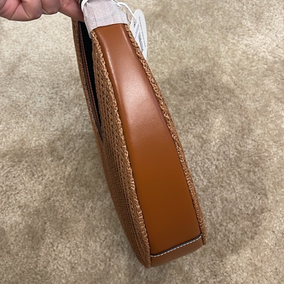 STAUD RAFFIA MOON TOTE BAG - TAN - Picture 7 of 10